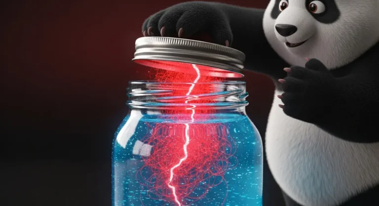 Metáfora visual de calmar la tormenta de ansiedad usando una técnica de control.